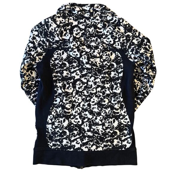 Lululemon Cozy Cuddle Up Jacket Scuba Sweatshirt Floral Cotton Fleur Sombre Sz 6 - Picture 2 of 11